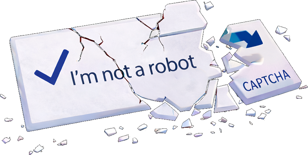 Smashed CAPTCHA illustration
